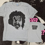 What Ever Happened to Baby Jane? Tee (Melange Grey with PSYCHO BIDDY back print)