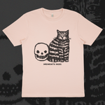 Memento Mori Cat & Skull Tee (Misty Pink)