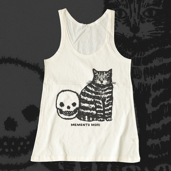 Memento Mori Cat & Skull Women's Tunic Jersey Vest