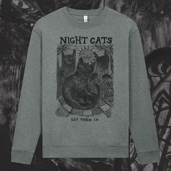 NIGHT CATS Sweatshirt (Dark Heather)