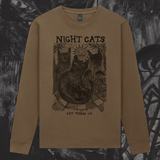 NIGHT CATS Sweatshirt (Faded Brown)