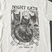 NIGHT CATS Tee (Heather Grey)