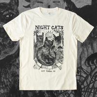 NIGHT CATS Tee (Natural)