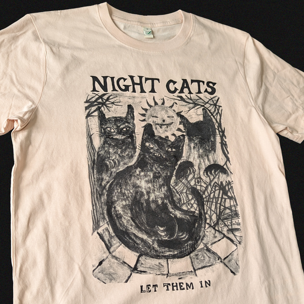 NIGHT CATS Tee (Misty Pink)