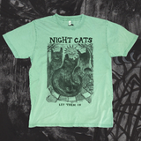 NIGHT CATS Tee (Stone Washed Sage)