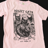 NIGHT CATS Tee (Stone Washed Pink)