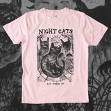 NIGHT CATS Tee (Stone Washed Pink)